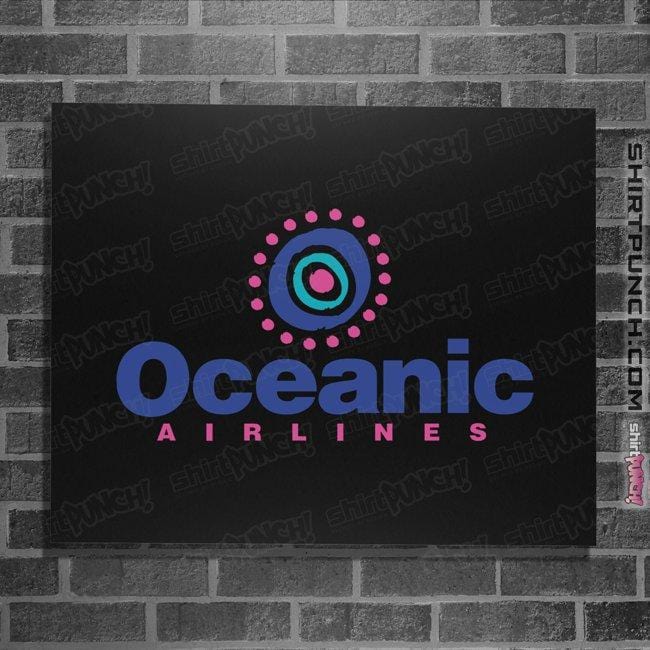 Shirts Posters / 4"x6" / Black Oceanic Airlines