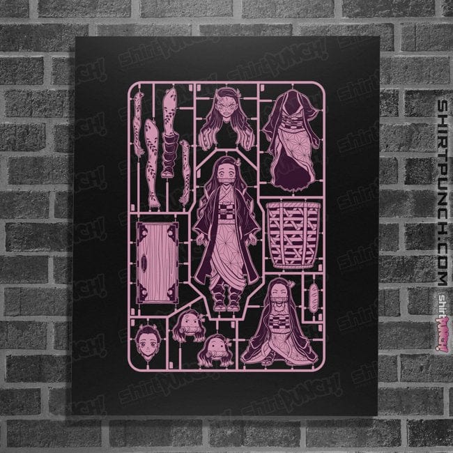 Daily_Deal_Shirts Posters / 4"x6" / Black Nezuko Model Sprue