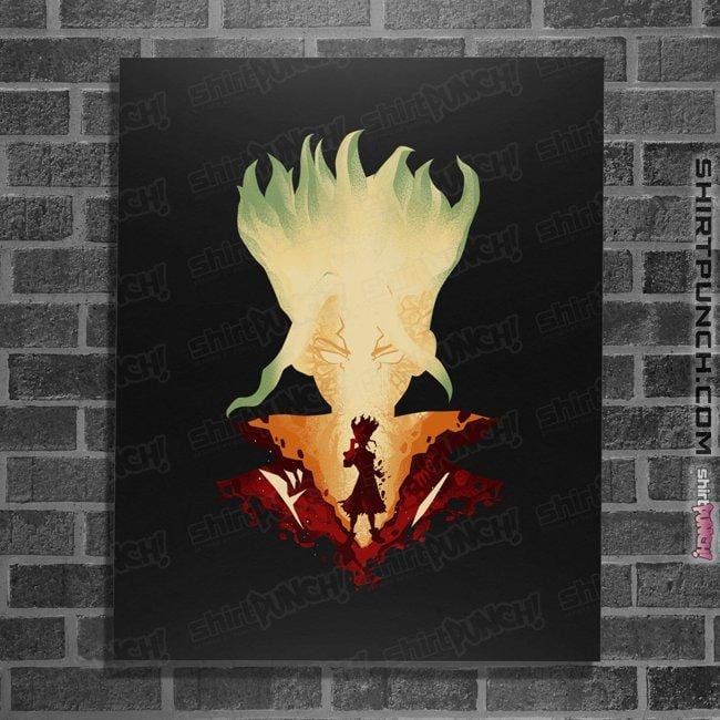 Secret_Shirts Posters / 4"x6" / Black Professor Senku