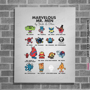 Daily_Deal_Shirts Posters / 4"x6" / White Marvelous Mr. Men