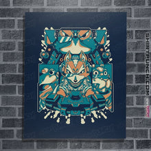 Load image into Gallery viewer, Daily_Deal_Shirts Posters / 4&quot;x6&quot; / Navy Fox Of The Stars
