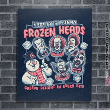 Load image into Gallery viewer, Daily_Deal_Shirts Posters / 4&quot;x6&quot; / Navy Frozen Heads
