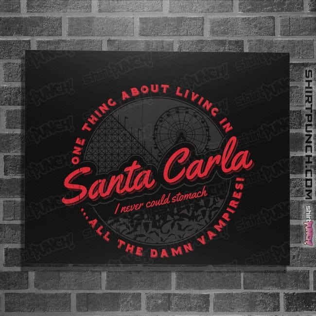 Secret_Shirts Posters / 4"x6" / Black Santa Carla Vampires