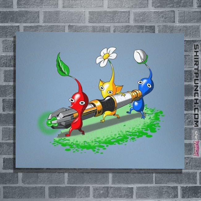 Shirts Posters / 4"x6" / Powder Blue Pikmin Who
