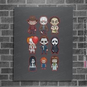 Daily_Deal_Shirts Posters / 4"x6" / Charcoal Chibi Horror