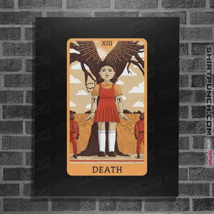 Daily_Deal_Shirts Posters / 4"x6" / Black Tarot Squid Game Death