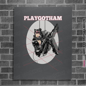 Shirts Posters / 4"x6" / Charcoal Playgotham Catwoman