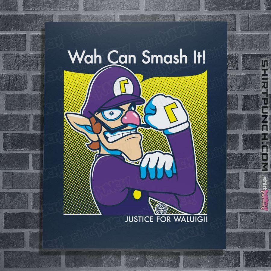 Shirts Posters / 4"x6" / Navy Wah Can Smash It!