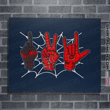 Load image into Gallery viewer, Daily_Deal_Shirts Posters / 4&quot;x6&quot; / Navy Spider 1, Spider 2, Spider 3

