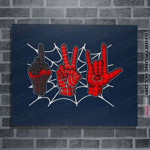 Daily_Deal_Shirts Posters / 4"x6" / Navy Spider 1, Spider 2, Spider 3