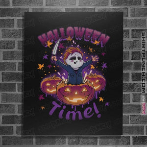 Daily_Deal_Shirts Posters / 4"x6" / Black Halloween Time!