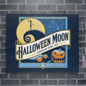 Shirts Posters / 4"x6" / Navy Halloween Moon