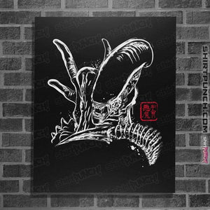 Daily_Deal_Shirts Posters / 4"x6" / Black The Shadow of the Space Monster