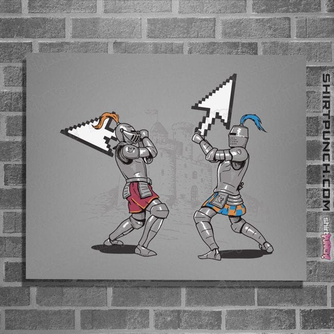 Daily_Deal_Shirts Posters / 4"x6" / Sports Grey Keyboard Warriors