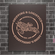 Load image into Gallery viewer, Shirts Posters / 4&quot;x6&quot; / Dark Chocolate Serenity Shipping And Logistics
