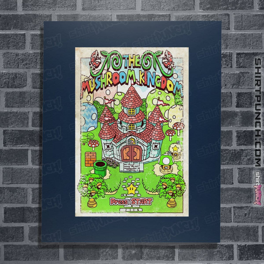 Shirts Posters / 4"x6" / Navy The Mushroom Kingdom