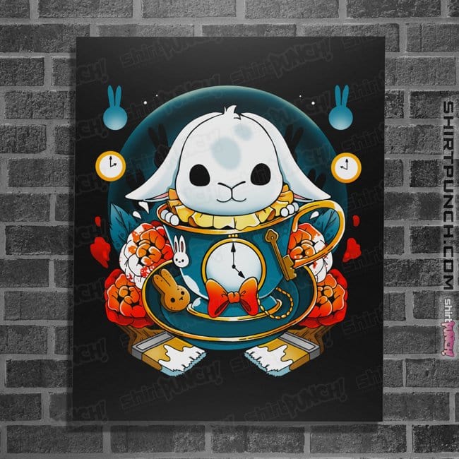 Daily_Deal_Shirts Posters / 4"x6" / Black White Rabbit Mug