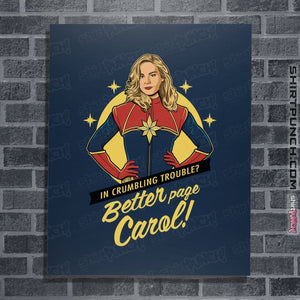Shirts Posters / 4"x6" / Navy Better Page Carol