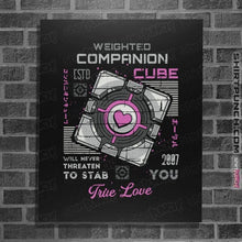 Load image into Gallery viewer, Secret_Shirts Posters / 4&quot;x6&quot; / Black Companion Cube
