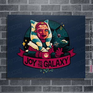 Daily_Deal_Shirts Posters / 4"x6" / Navy Joy To The Galaxy