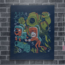 Load image into Gallery viewer, Daily_Deal_Shirts Posters / 4&quot;x6&quot; / Navy Mystery Dive
