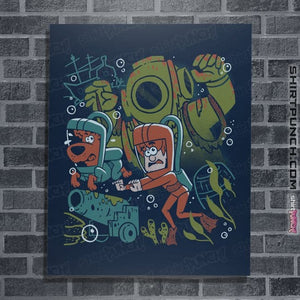 Daily_Deal_Shirts Posters / 4"x6" / Navy Mystery Dive
