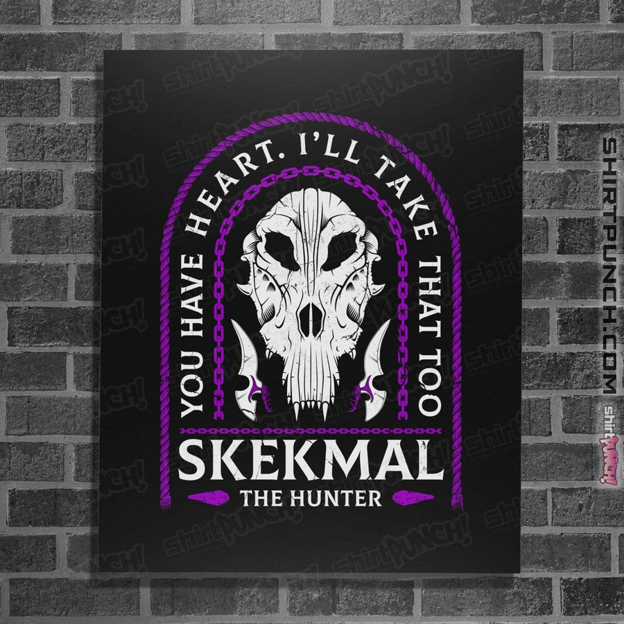 Shirts Posters / 4"x6" / Black Skekmal The Hunter
