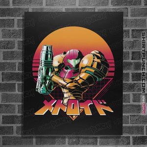 Secret_Shirts Posters / 4"x6" / Black Retro Space Hunter