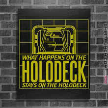 Load image into Gallery viewer, Secret_Shirts Posters / 4&quot;x6&quot; / Black What Happens On The Holodeck

