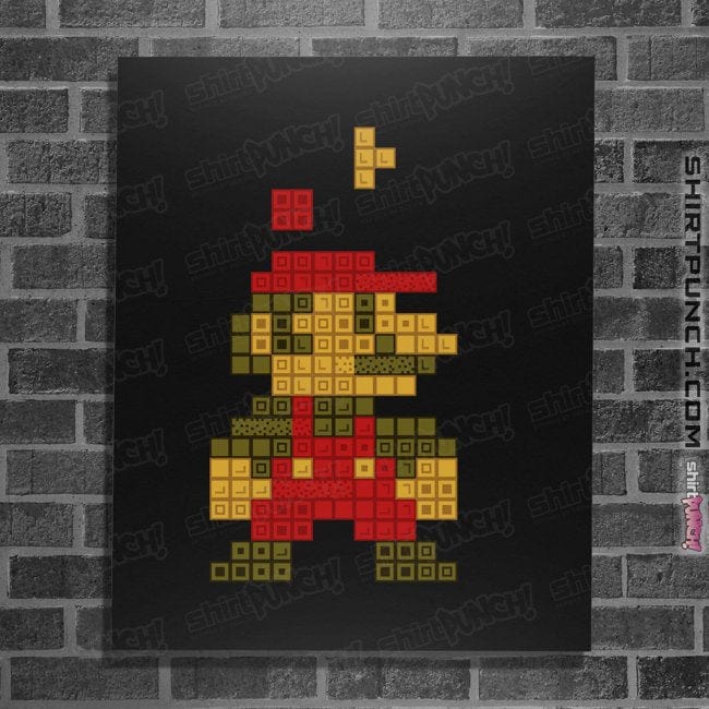 Daily_Deal_Shirts Posters / 4"x6" / Black Retro Puzzle