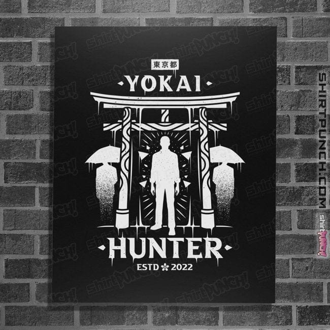 Shirts Posters / 4"x6" / Black Fighting Yokai in Tokyo