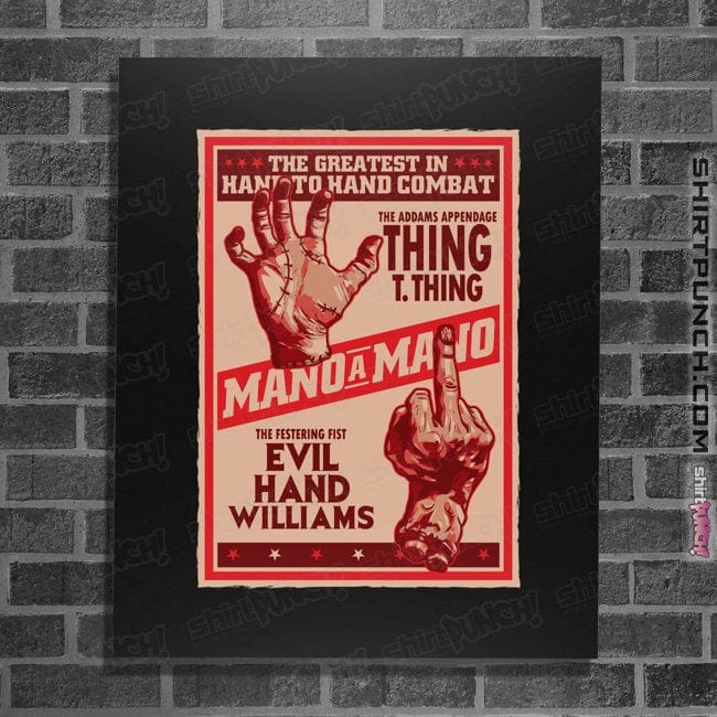 Daily_Deal_Shirts Posters / 4"x6" / Black Hand To Hand Combat
