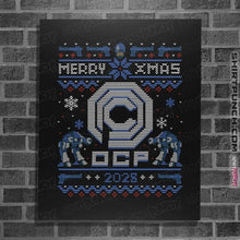 Load image into Gallery viewer, Daily_Deal_Shirts Posters / 4&quot;x6&quot; / Black Happy Robo Xmas

