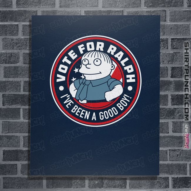 Shirts Posters / 4"x6" / Navy Vote For Ralph