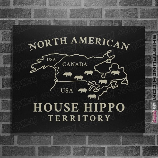 Secret_Shirts Posters / 4"x6" / Black House Hippo