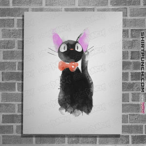Shirts Posters / 4"x6" / White Watercolor Cat