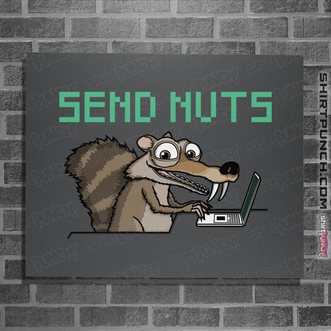 Shirts Posters / 4"x6" / Charcoal Send Nuts