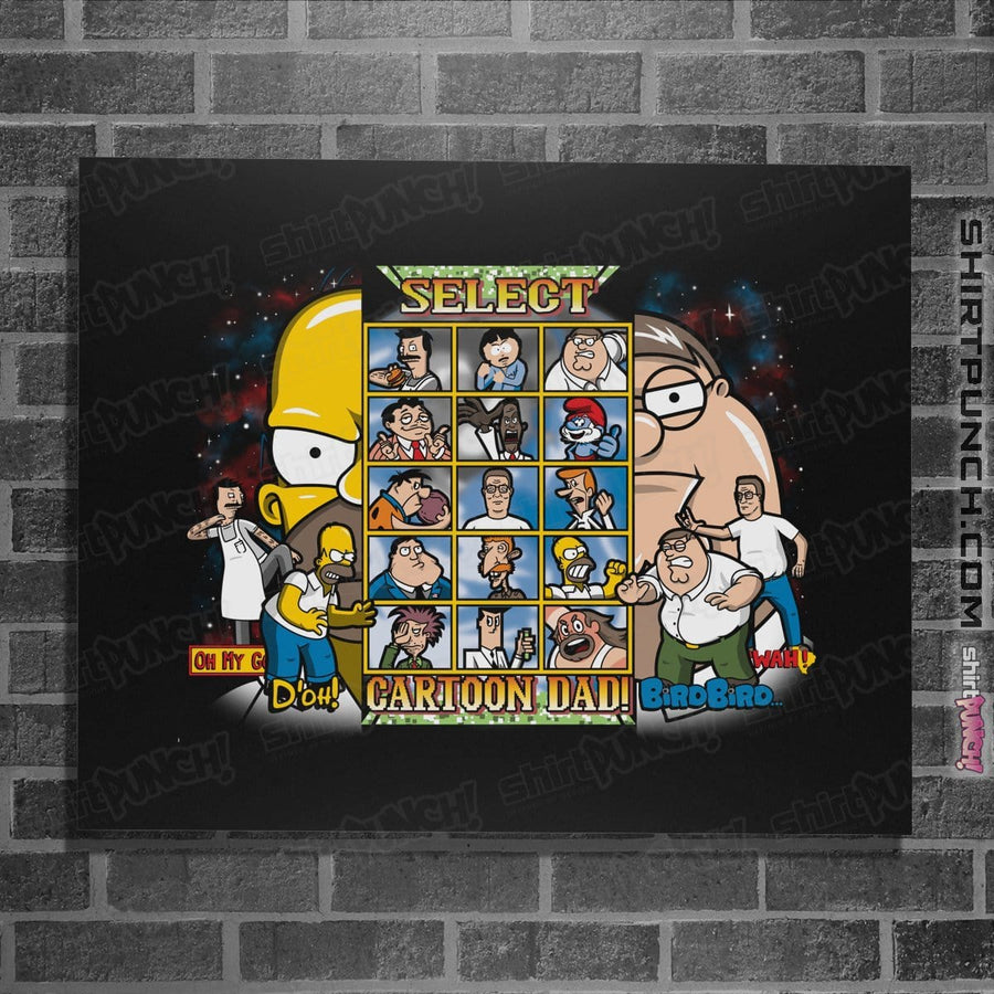 Shirts Posters / 4"x6" / Black Clash Of Toon Dads