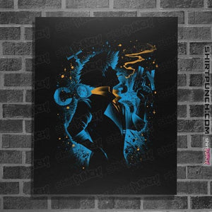 Daily_Deal_Shirts Posters / 4"x6" / Black Swimming Bird