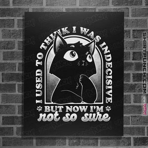 Shirts Posters / 4"x6" / Black Indecisive Cat