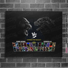 Load image into Gallery viewer, Shirts Posters / 4&quot;x6&quot; / Black Select King VS King Of Monsters
