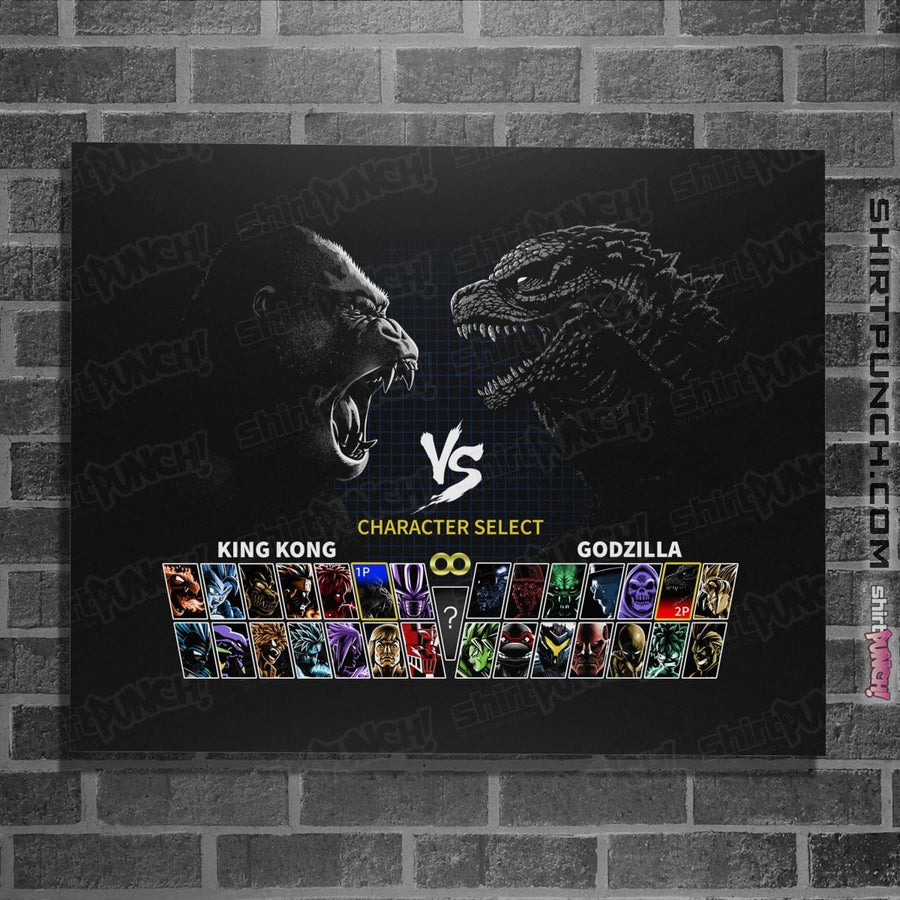 Shirts Posters / 4"x6" / Black Select King VS King Of Monsters