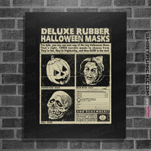 Load image into Gallery viewer, Shirts Posters / 4&quot;x6&quot; / Black Three Halloween Masks
