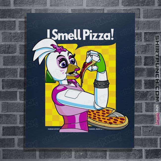 Secret_Shirts Posters / 4"x6" / Navy I Smell Pizza