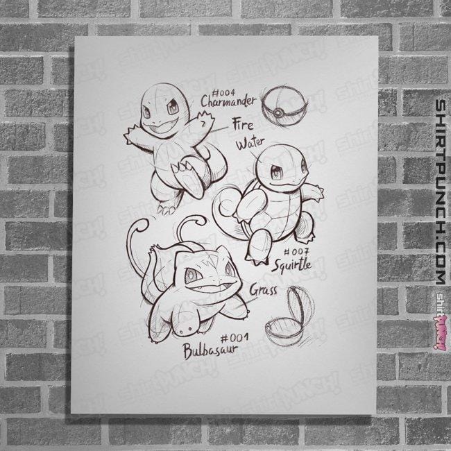 Shirts Posters / 4"x6" / White Childhood Sketch