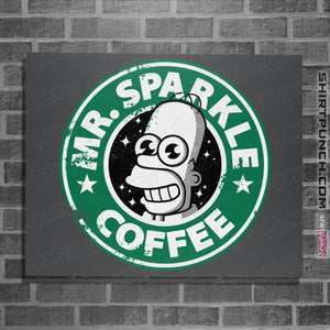 Shirts Posters / 4"x6" / Charcoal Mr. Sparkle Coffee