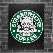 Load image into Gallery viewer, Shirts Posters / 4&quot;x6&quot; / Black Starbowsette Coffee
