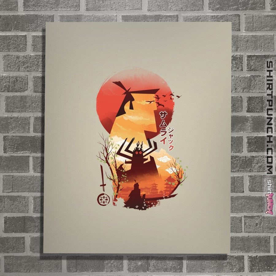 Shirts Posters / 4"x6" / Natural Samurai Jack Sumi-e