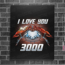 Load image into Gallery viewer, Shirts Posters / 4&quot;x6&quot; / Black I Love You 3000
