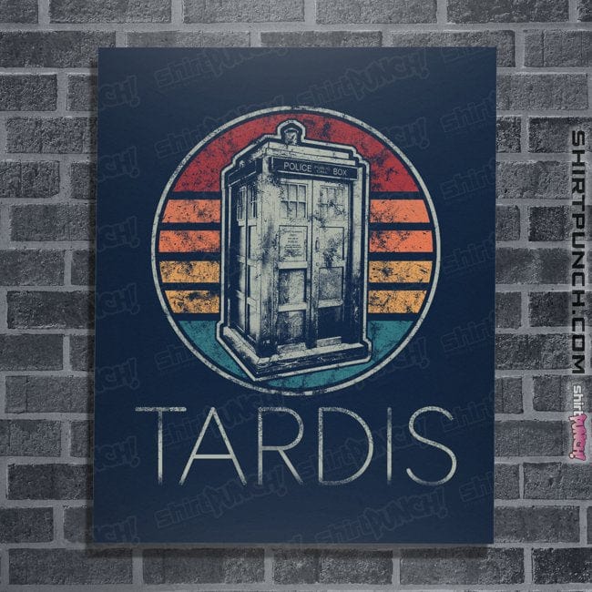 Shirts Posters / 4"x6" / Navy Vintage Tardis